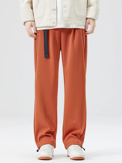 Nathaniel Modern Pleated Wide Leg Pants | Adjustable Hem Streetwear Trousers