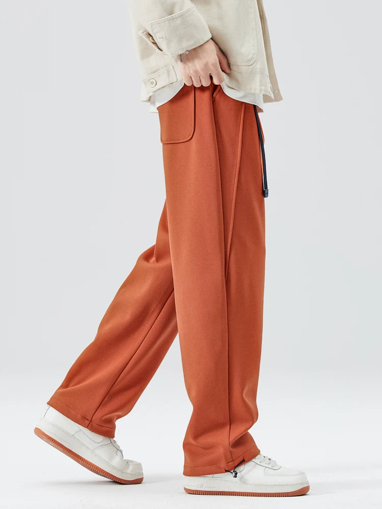 Nathaniel Modern Pleated Wide Leg Pants | Adjustable Hem Streetwear Trousers