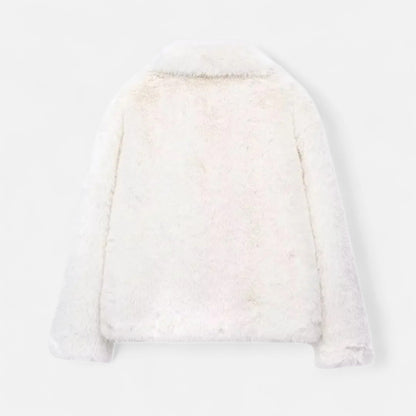 Isla Relaxed Fit Jacket | Wide Collar Fur Trim Jacket