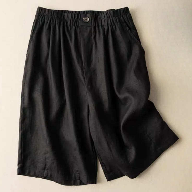 Isla Relaxed Fit Shorts | Elastic Waist Side Pockets Shorts