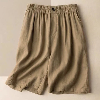 Isla Relaxed Fit Shorts | Elastic Waist Side Pockets Shorts