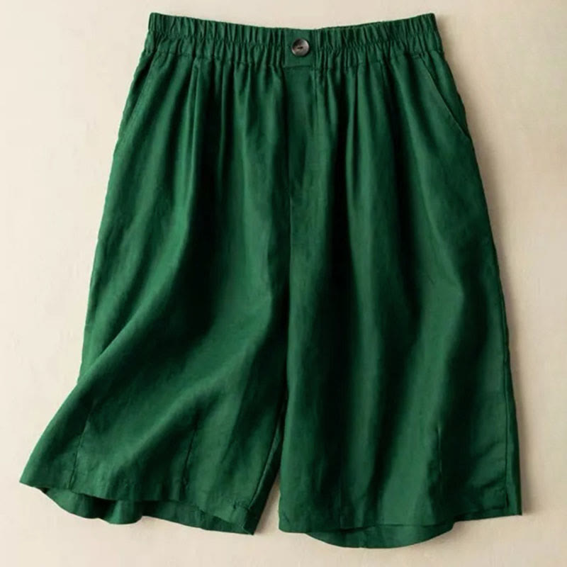 Isla Relaxed Fit Shorts | Elastic Waist Side Pockets Shorts