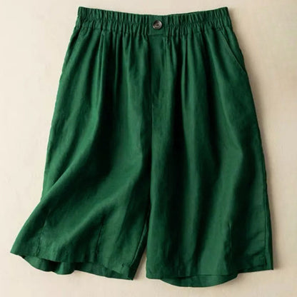 Isla Relaxed Fit Shorts | Elastic Waist Side Pockets Shorts