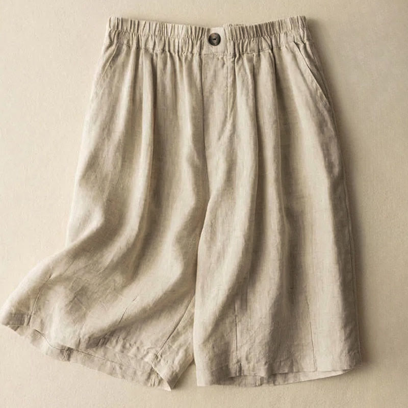 Isla Relaxed Fit Shorts | Elastic Waist Side Pockets Shorts