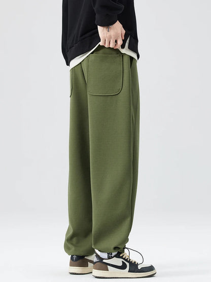 Nathaniel Modern Pleated Wide Leg Pants | Adjustable Hem Streetwear Trousers