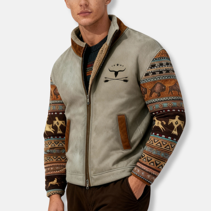 Charlie  Regular Fit  Jacket | Stand Collar Color Block Jacket