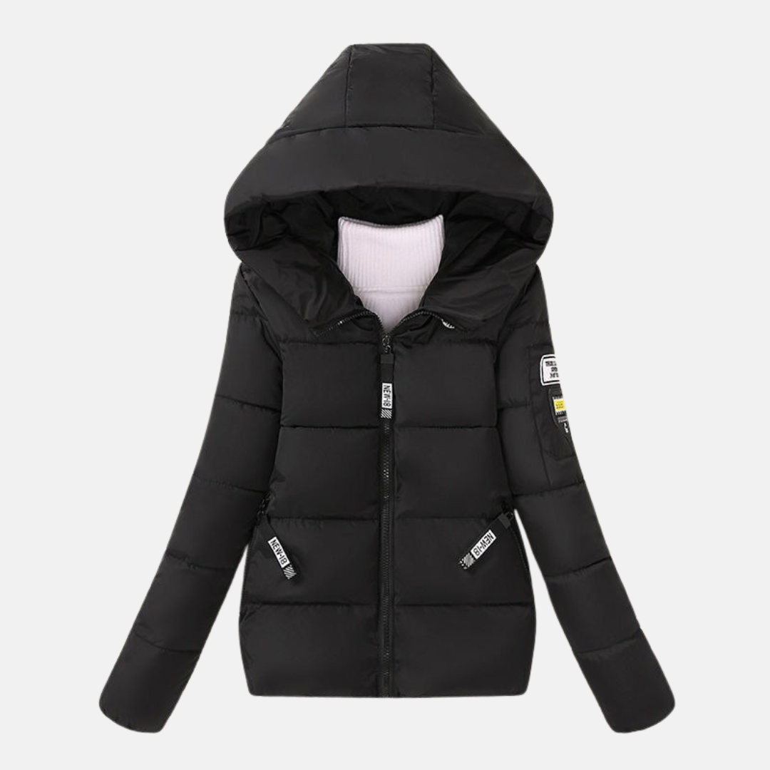 Women’s Quilted Coat – Relaxed Fit – Hooded – Zipper Front – Padded Insulated Warmth