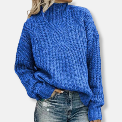 Stella Oversized Knitted Sweater | Turtleneck Long Sleeve Sweater