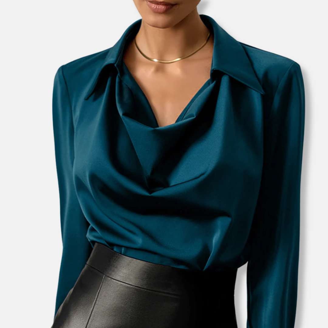 Charlotte Relaxed Satin Blouse | Relaxed Fit Satin Blouse