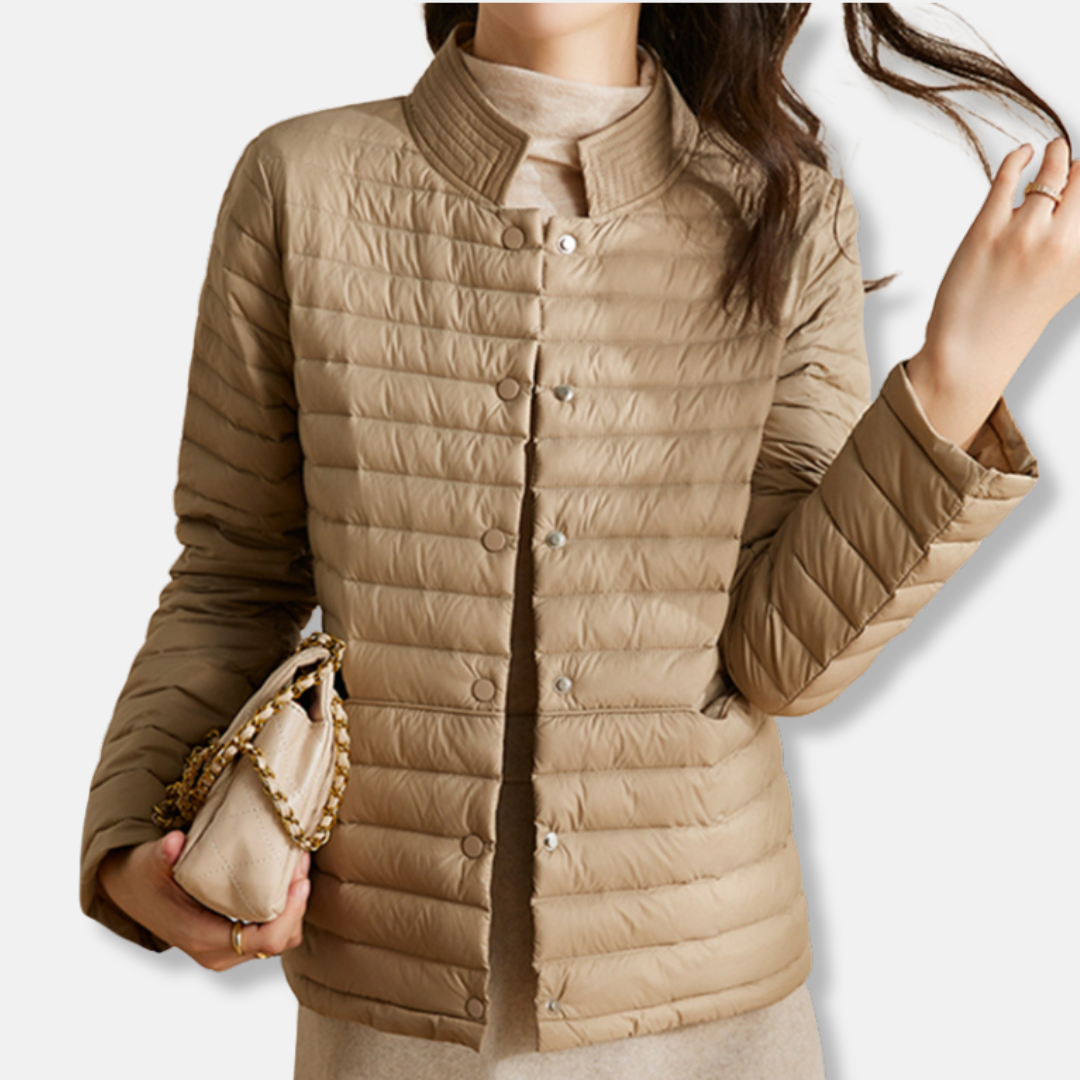 Sienna Quilted Jacket | Slim Fit Stand Collar Jacket