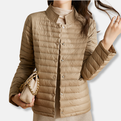 Sienna Quilted Jacket | Slim Fit Stand Collar Jacket
