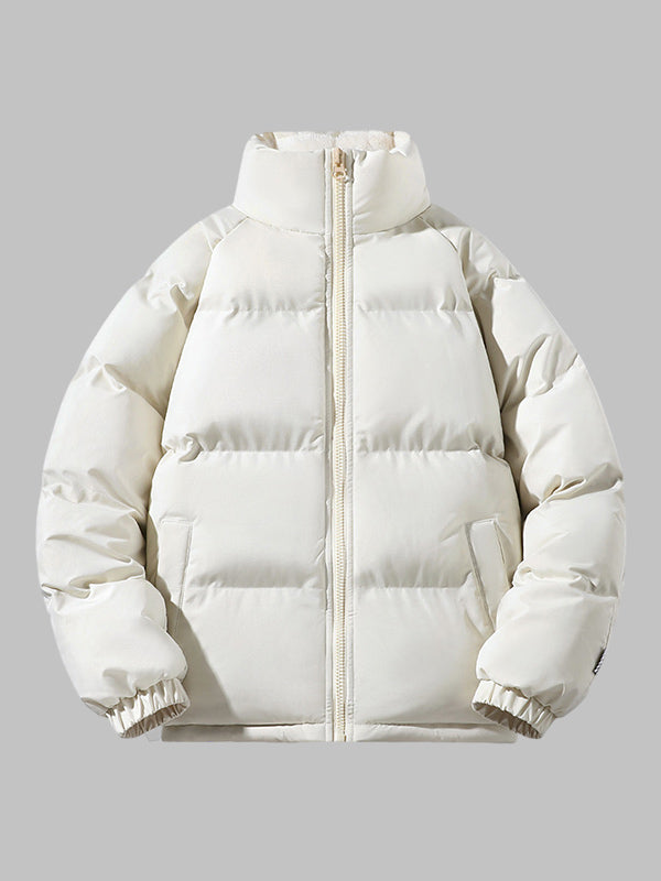 Arthur Quilted Relaxed Fit Puffer Jacket | Stand Collar Zip Front Puffer Jacket