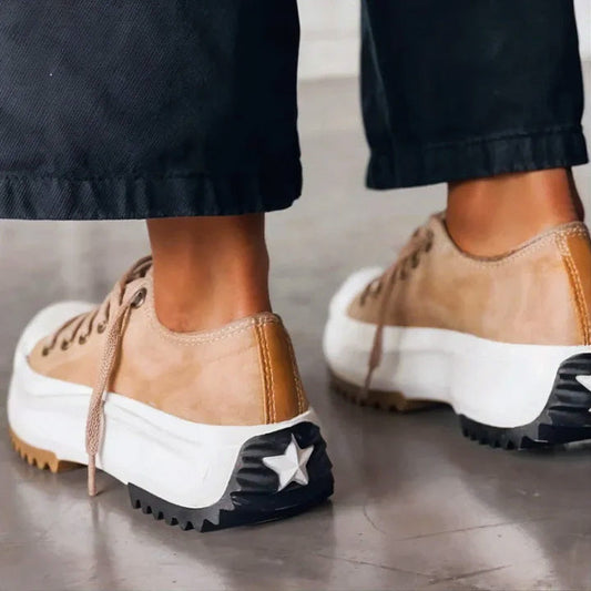 Florence Low-Top Platform Sneakers | Lace-Up Lugged Sole Sneakers