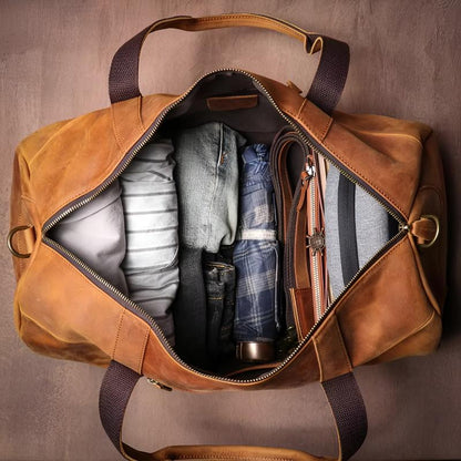 Arlo Structured Duffel Bag | Zipper Closure Adjustable Strap Duffel Bag