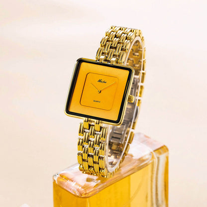 Isla Square Case Wristwatch | Link Bracelet Dial Wristwatch