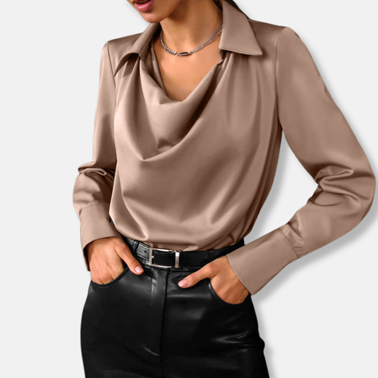 Charlotte Relaxed Satin Blouse | Relaxed Fit Satin Blouse