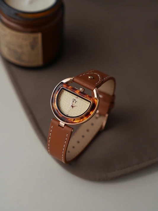 Isla Standard Fit Wristwatch | Half-Moon Case Geometric Wristwatch
