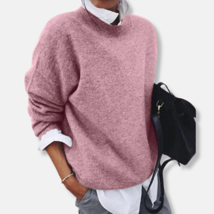Freya Relaxed Fit Sweater | Crewneck Long Sleeve Sweater