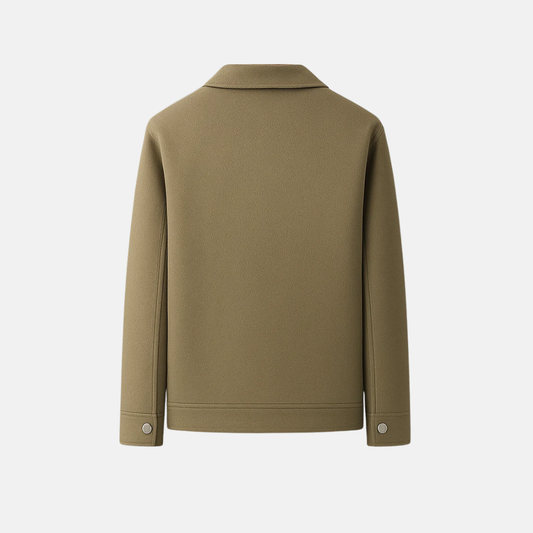 Men’s Blazer – Tailored Fit – Wool Blend – Turn-Down Collar – Button Closure – Patch Pockets