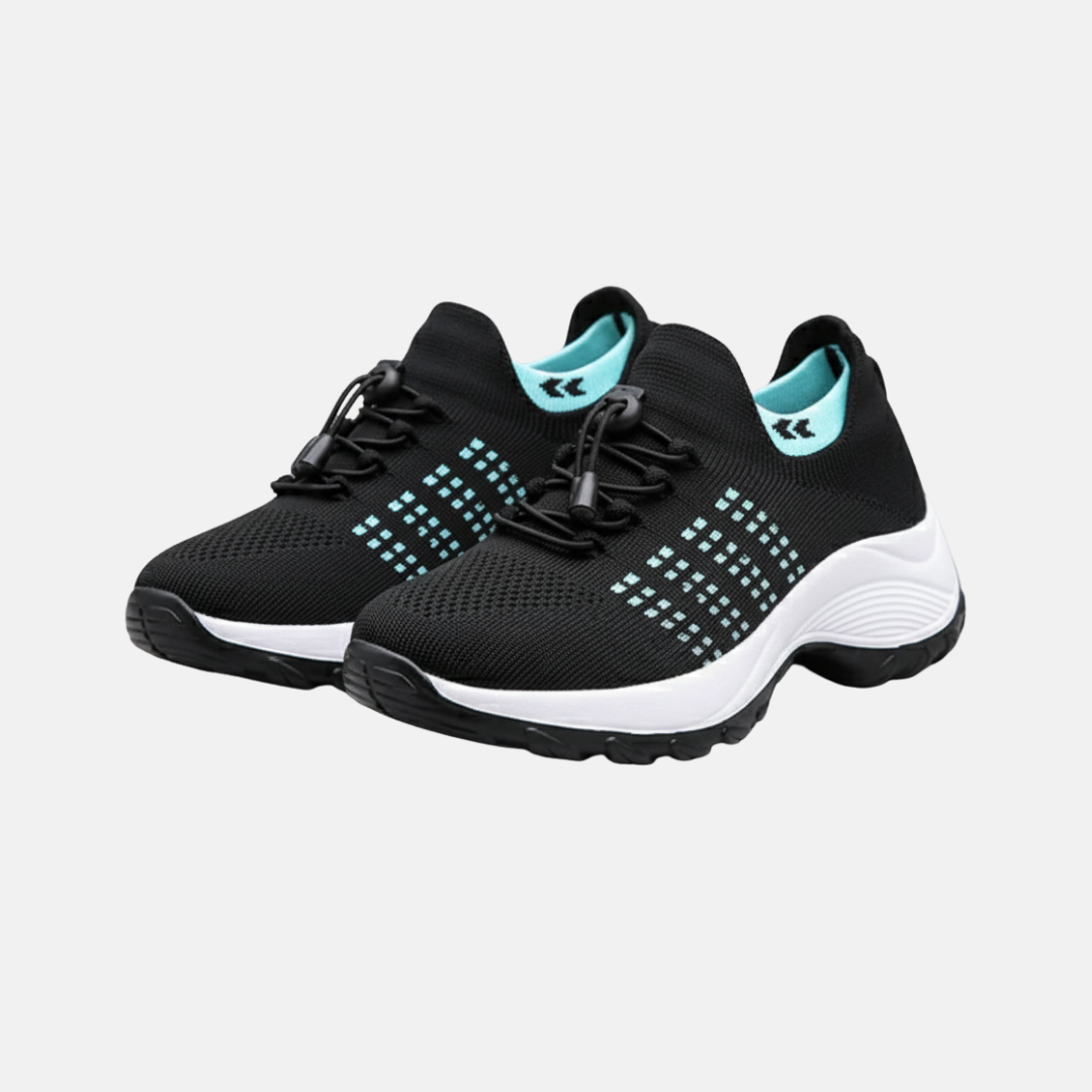 Isabella Mesh Orthopedic Athletic Sneakers | Chunky Sole Lace-Up Sneakers