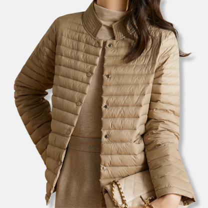 Sienna Quilted Jacket | Slim Fit Stand Collar Jacket