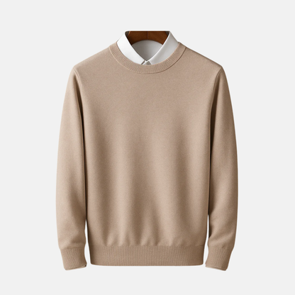 Men’s Pullover Sweatshirt – Fine Gauge Knit – Classic Fit – Crew Neck – Ribbed Trim