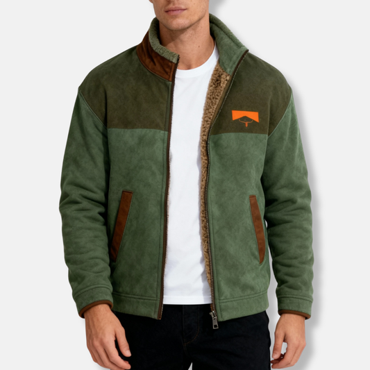 Charlie  Regular Fit  Jacket | Stand Collar Color Block Jacket