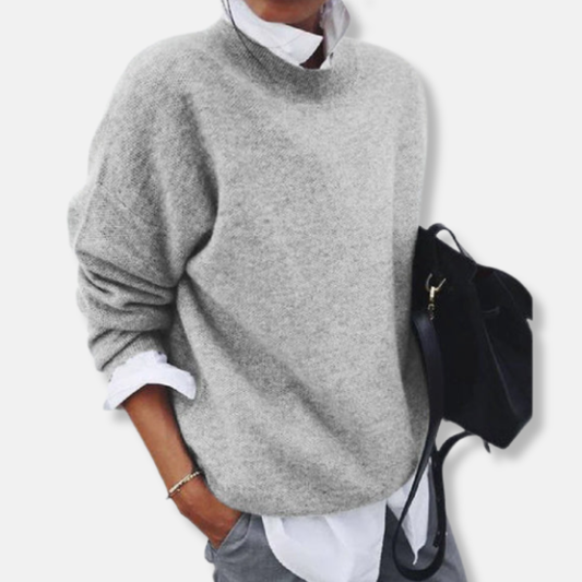 Freya Relaxed Fit Sweater | Crewneck Long Sleeve Sweater