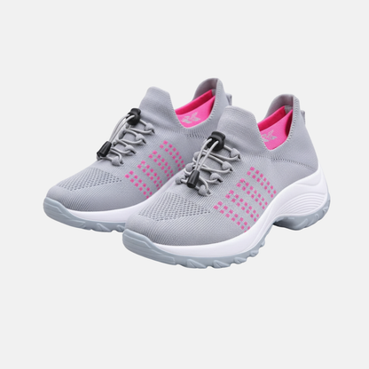 Isabella Mesh Orthopedic Athletic Sneakers | Chunky Sole Lace-Up Sneakers