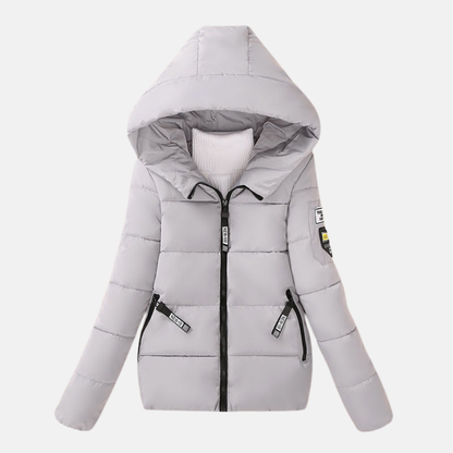 Women’s Quilted Coat – Relaxed Fit – Hooded – Zipper Front – Padded Insulated Warmth