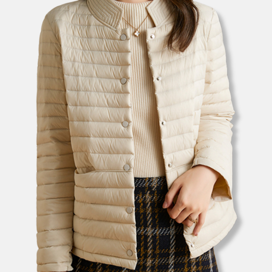 Sienna Quilted Jacket | Slim Fit Stand Collar Jacket