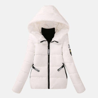 Women’s Quilted Coat – Relaxed Fit – Hooded – Zipper Front – Padded Insulated Warmth