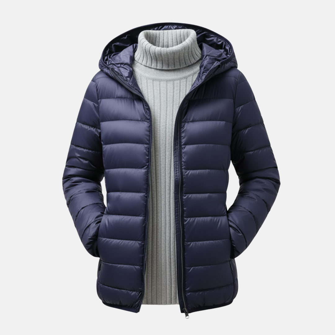 Isla Hooded Puffer Jacket | Relaxed Fit Quilted Jacket