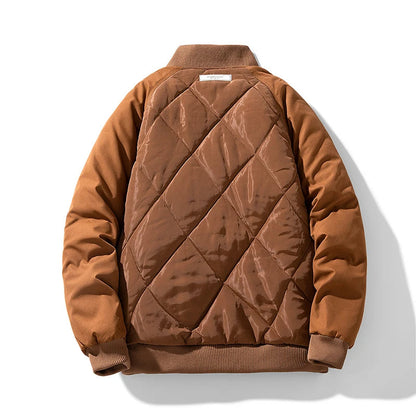 Joseph Mixed-Media Bomber Jacket | Quilted Panel Streetwear Coat