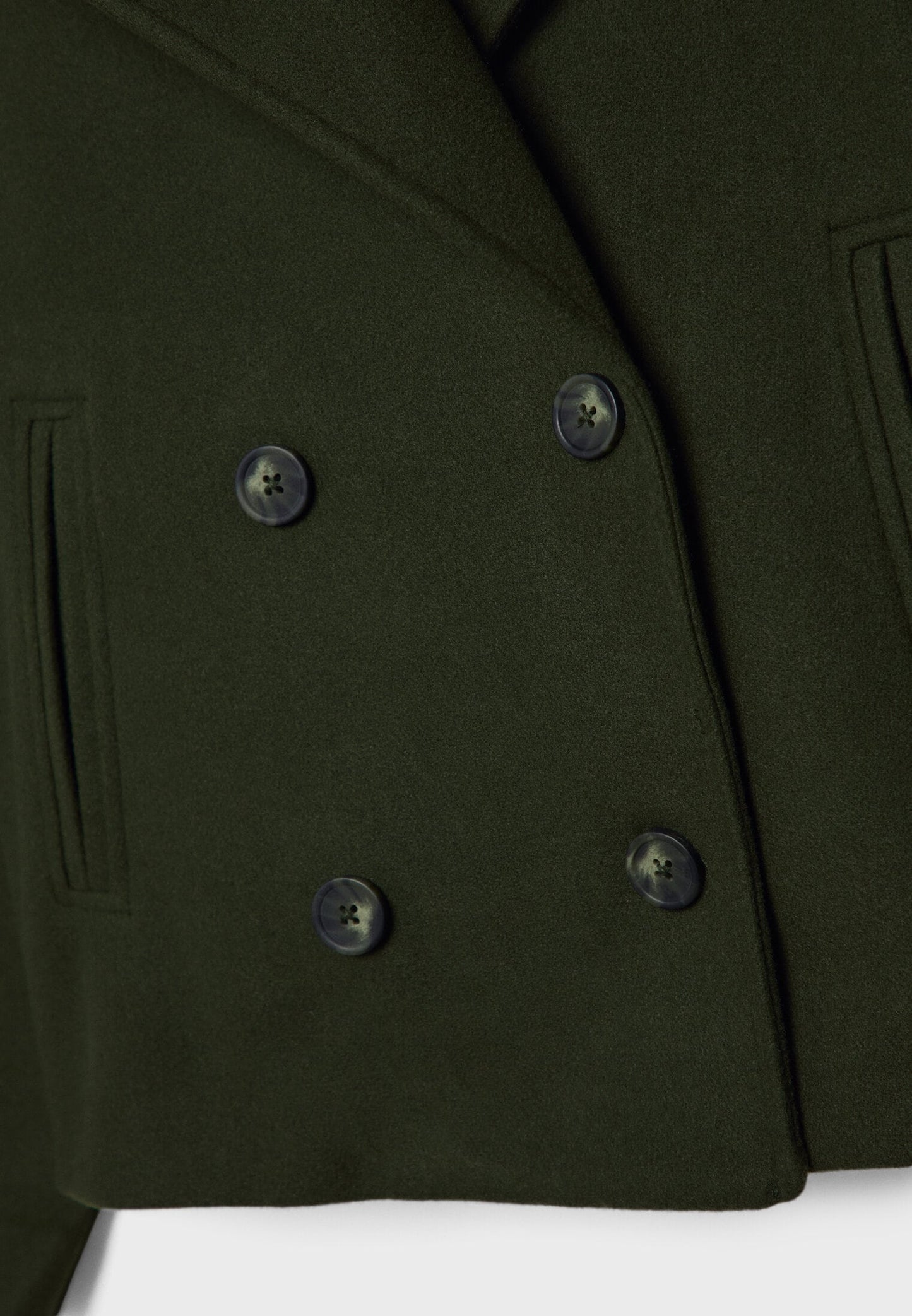 Amelia Cropped Double-Breasted Jacket | Relaxed Fit Button Front Jacket