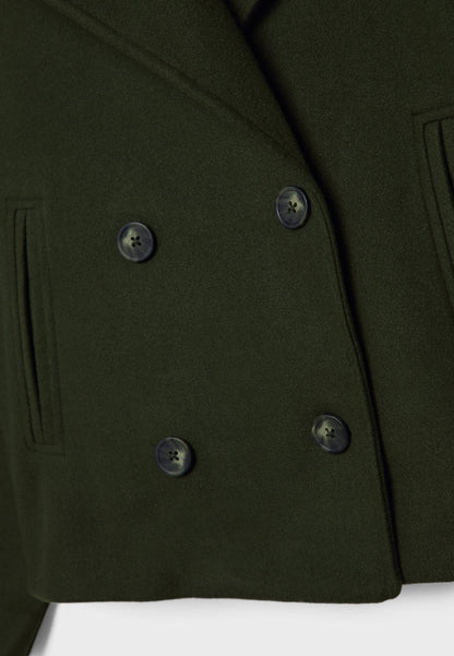 Amelia Cropped Double-Breasted Jacket | Relaxed Fit Button Front Jacket