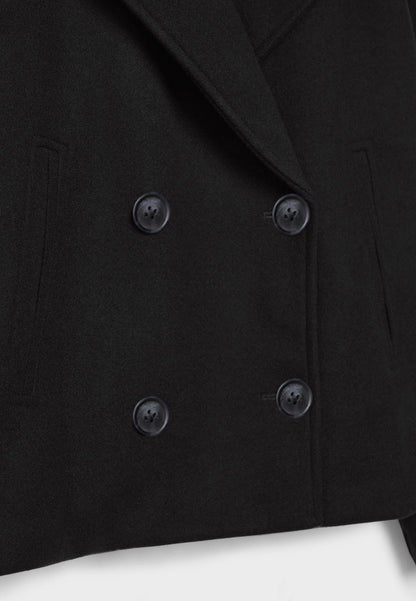 Amelia Cropped Double-Breasted Jacket | Relaxed Fit Button Front Jacket