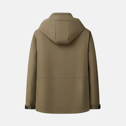 Men’s Down Jacket – Regular Fit – Quilted Lining – Adjustable Hood – Zip & Snap Closure