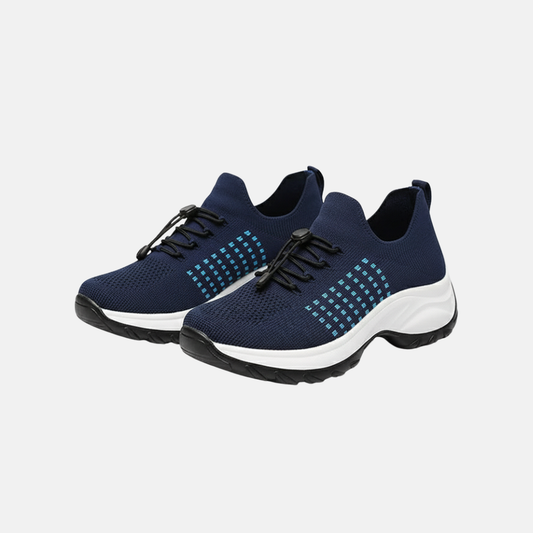 Isabella Mesh Orthopedic Athletic Sneakers | Chunky Sole Lace-Up Sneakers