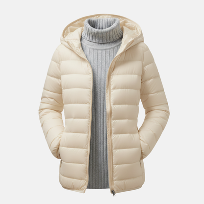 Isla Hooded Puffer Jacket | Relaxed Fit Quilted Jacket