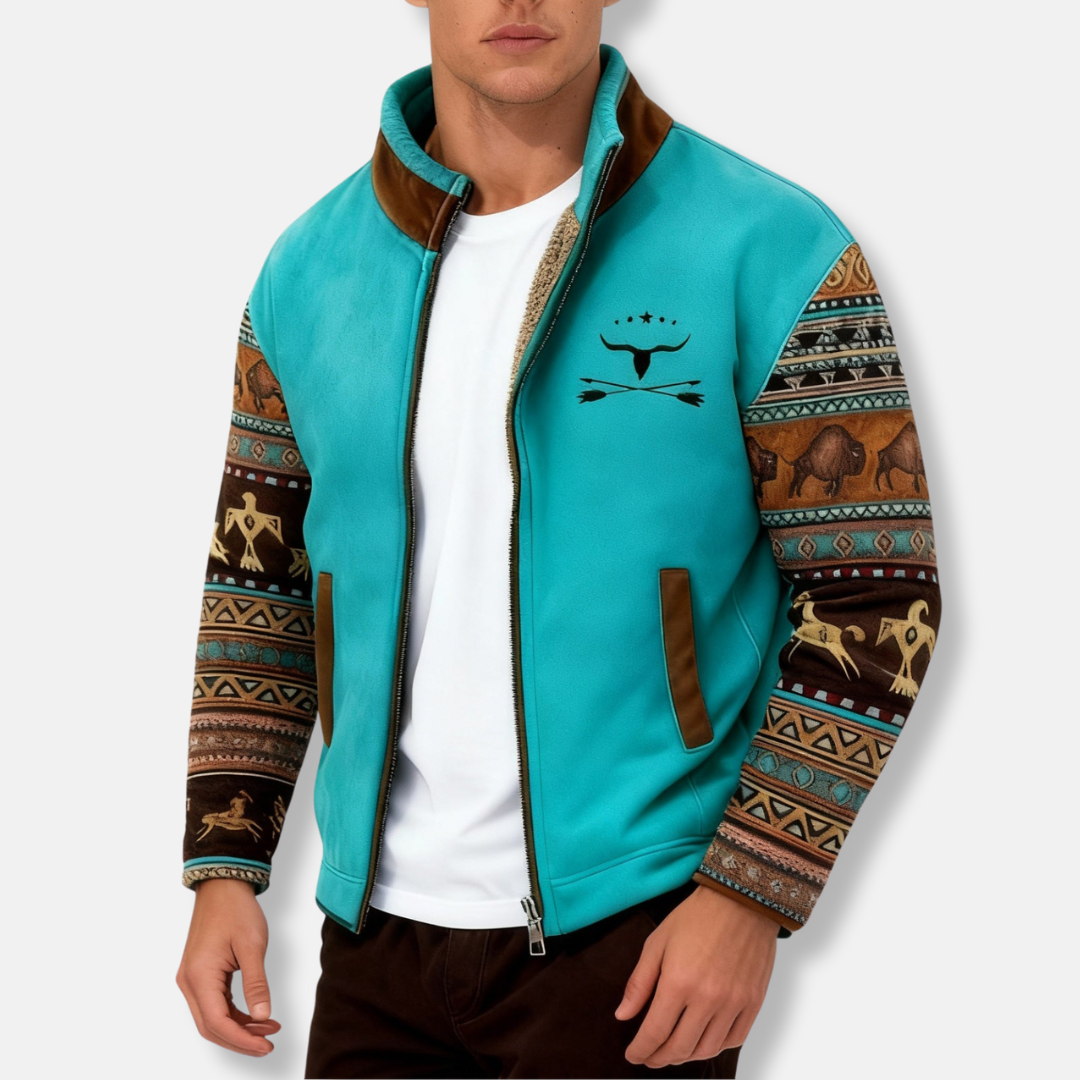 Charlie  Regular Fit  Jacket | Stand Collar Color Block Jacket