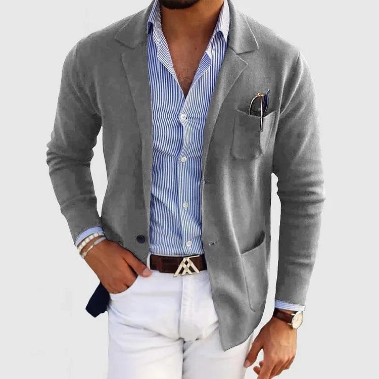 Theodore Slim Fit Blazer | Solid Notched Lapel Blazer