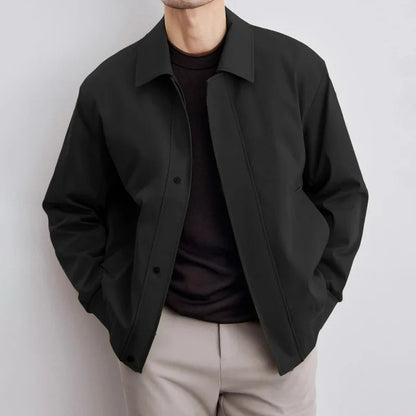 George Classic Minimalist Harrington Jacket | Zip-Front Commuter Coat
