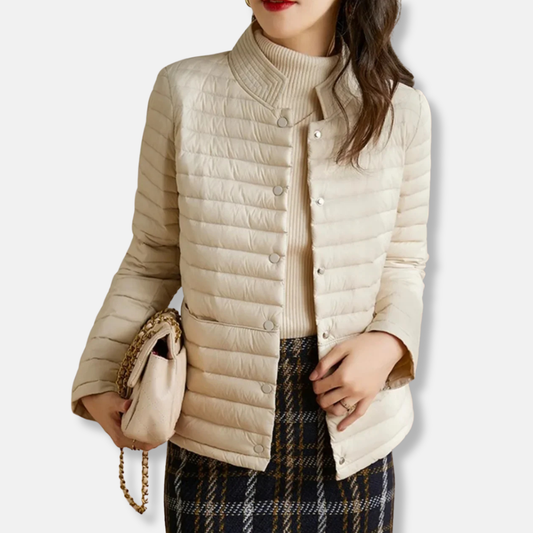 Sienna Quilted Jacket | Slim Fit Stand Collar Jacket