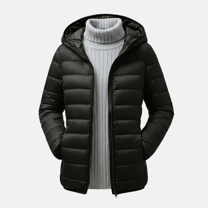 Isla Hooded Puffer Jacket | Relaxed Fit Quilted Jacket