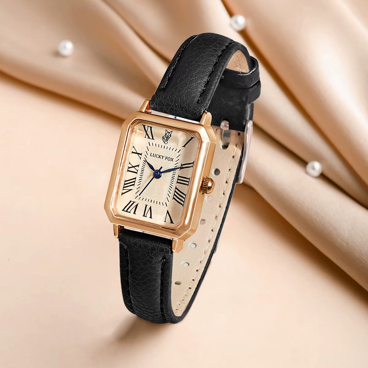 Ava Rectangular Wrist Watch | Roman Numerals Wrist Watch