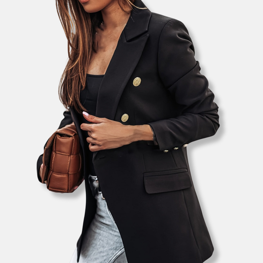 Ivy Tailored Blazer | Double Breasted Button Front Blazer