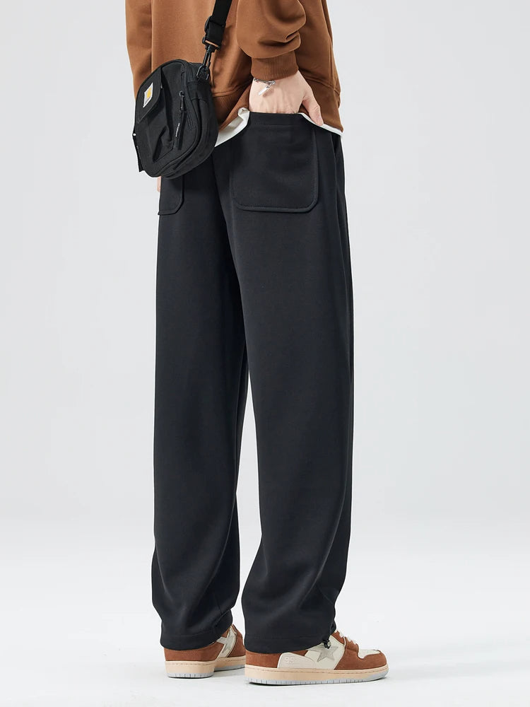Nathaniel Modern Pleated Wide Leg Pants | Adjustable Hem Streetwear Trousers