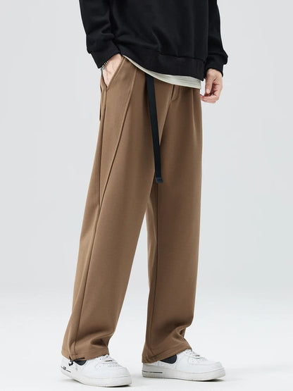 Nathaniel Modern Pleated Wide Leg Pants | Adjustable Hem Streetwear Trousers