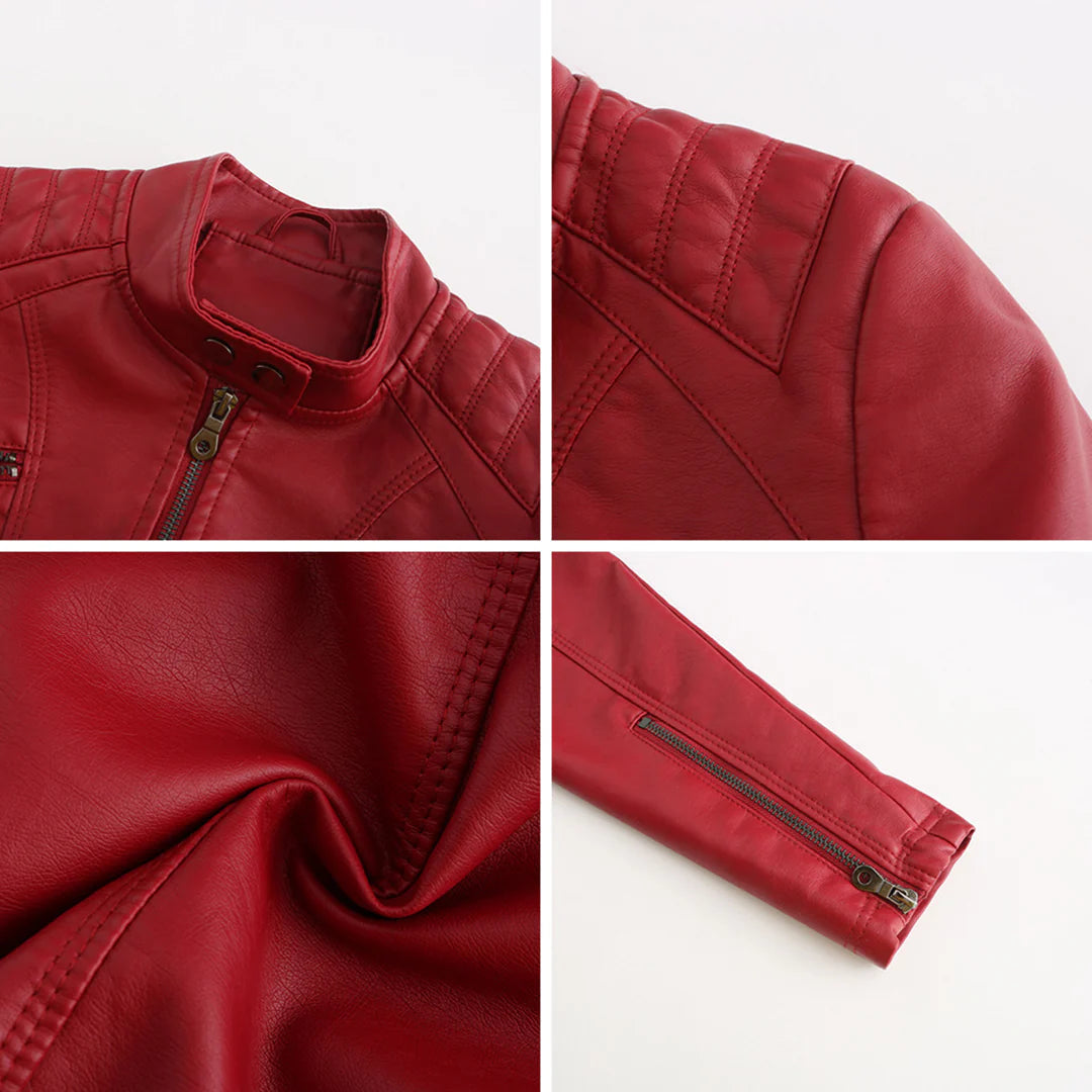 Albie Jacket | Women's Faux Leather Zip Front Jacket